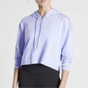 Athleta Uptempo Short Hoodie - Medium - Women's Crop Long Sleeve Periwinkle